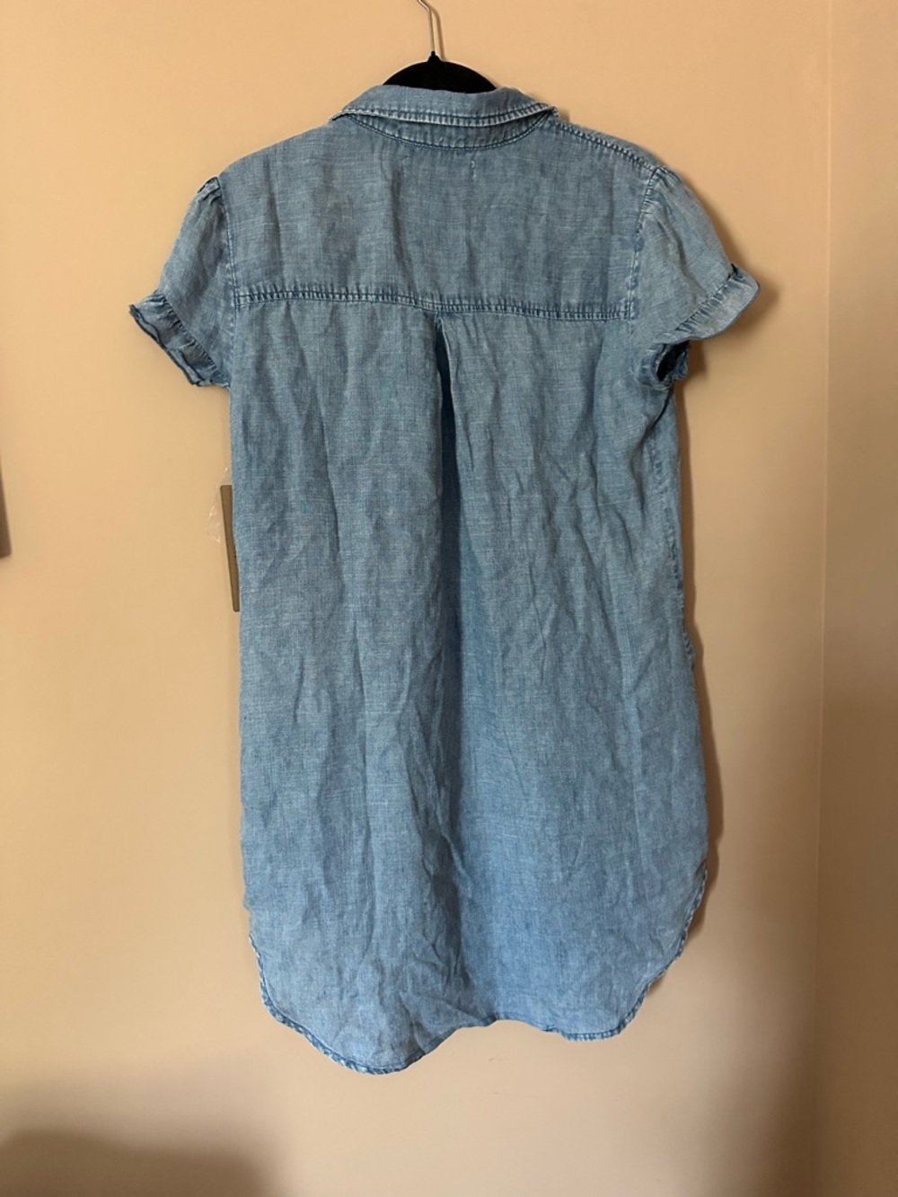 Light Wash Chambray Shirt Dress - Picture 5 of 5